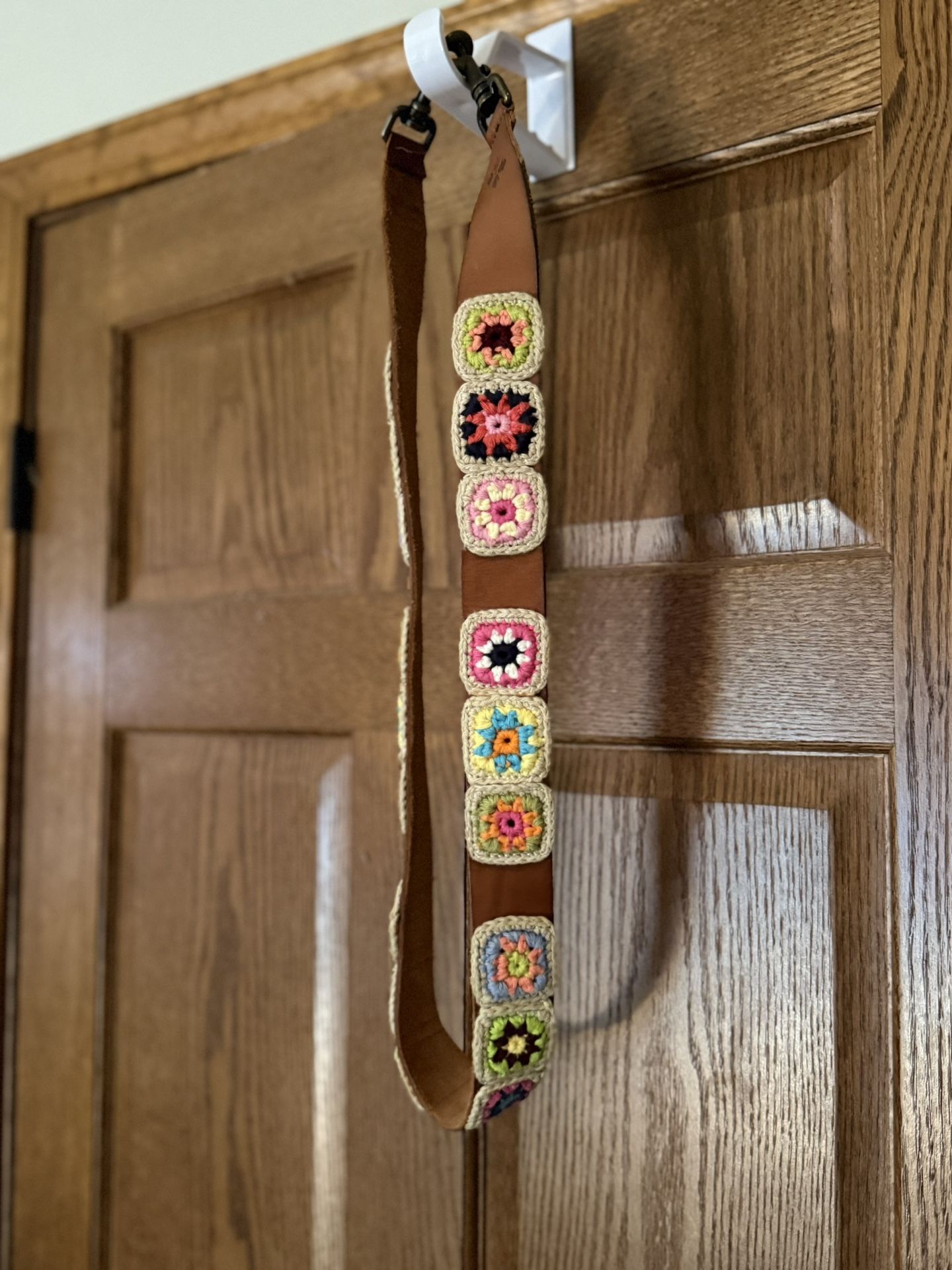 Patricia Nash – Bella Vista Braided Leather Guitar / Bag Strap, Brown