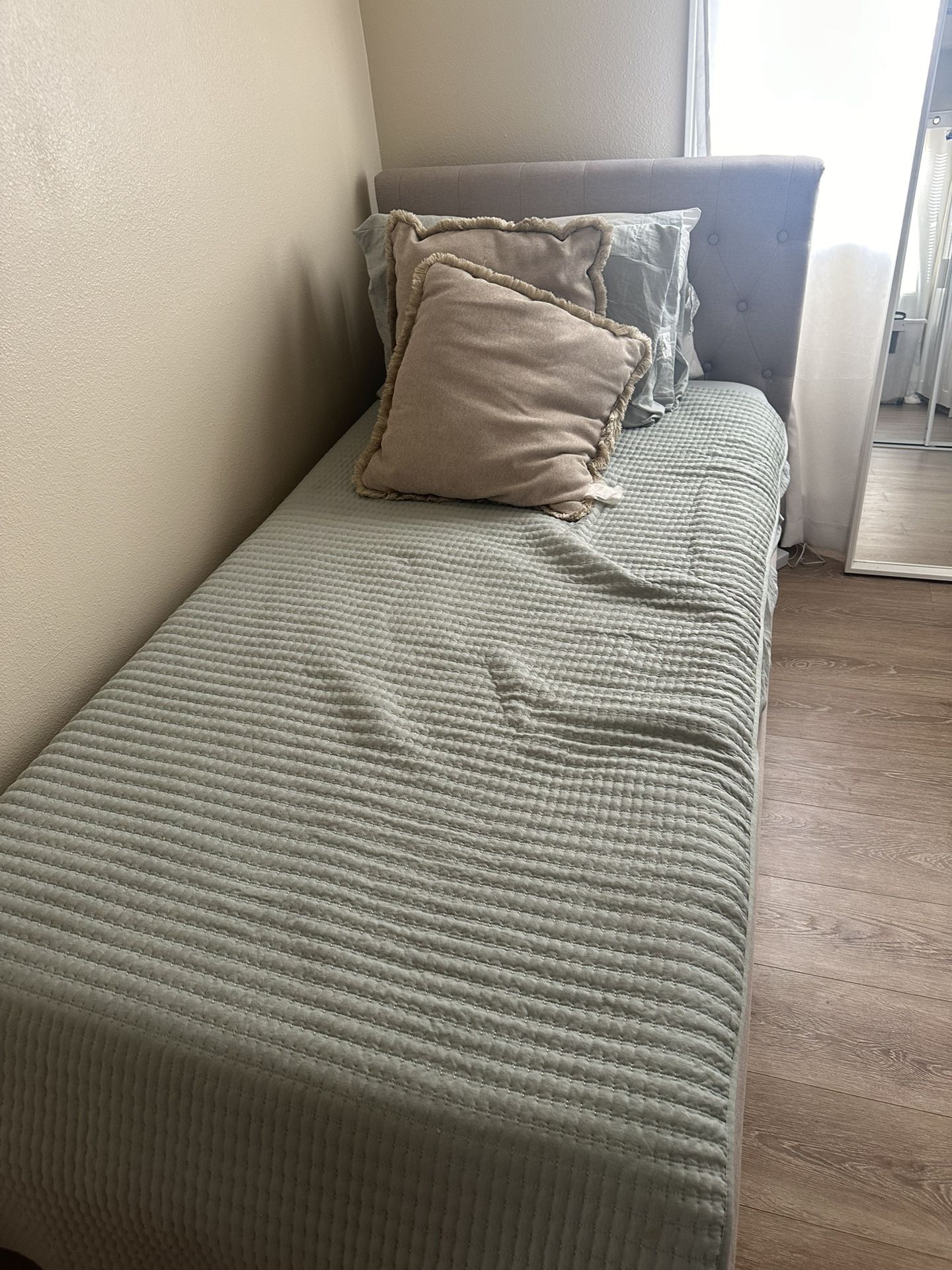 Twin Double Bed With New Mattress