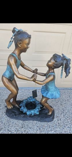 Brand New Bronze Statue/fountain Measuring 24x12x39 High