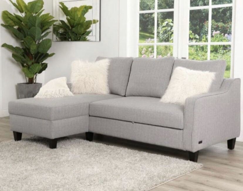 Abbyson Haskell Grey Convertible Sofa Bed
