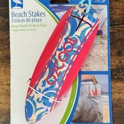 NEW O2COOL Beach Stakes Keeps Towels Firmly In Place Portable Tool Gadget just $5 