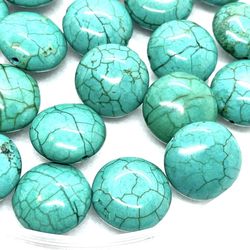 Lot Of 25 Turquoise Beads 16mm