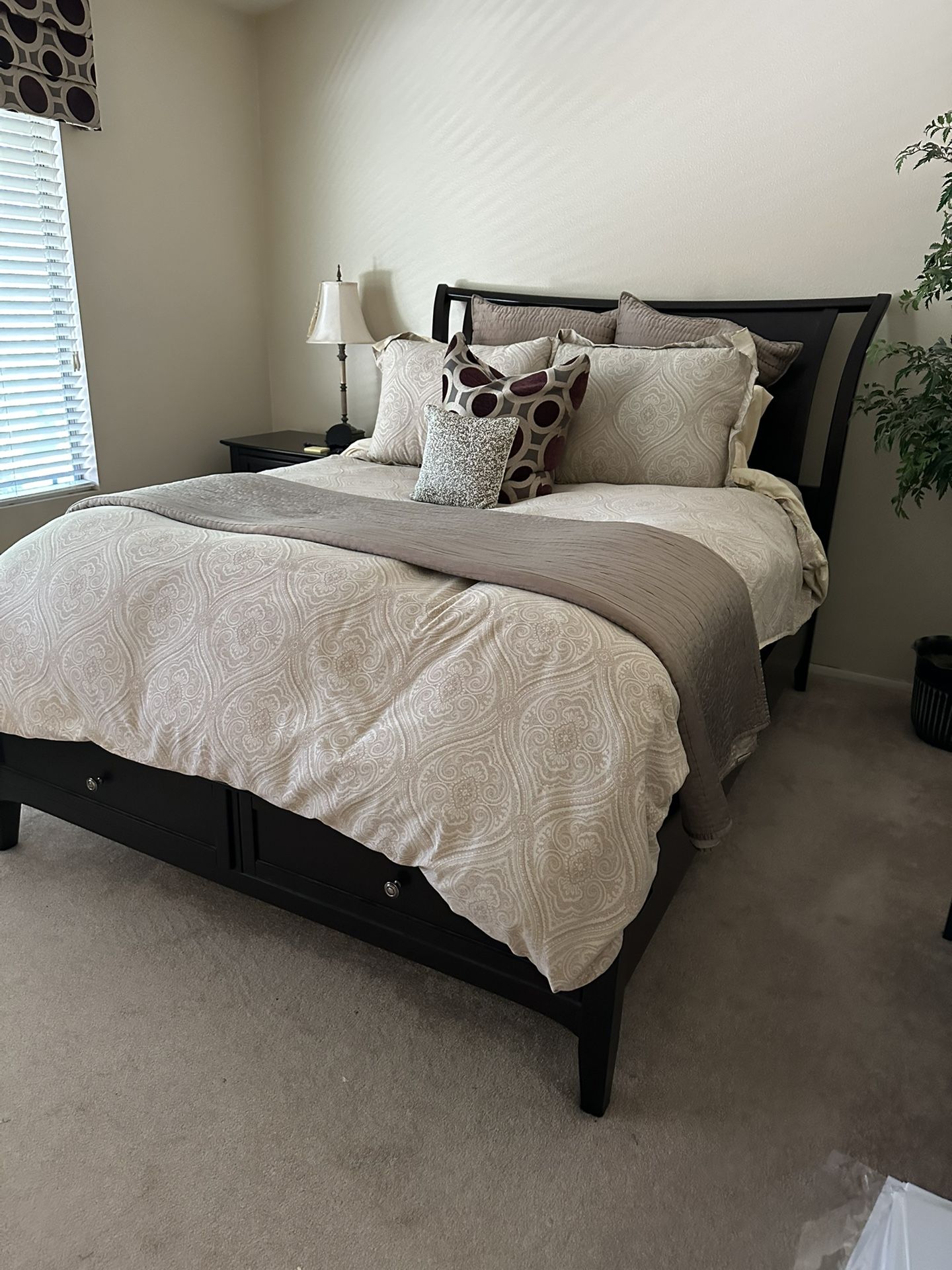 Queen Mahogany Bed Frame