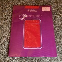 Frederick's of Hollywood crotchless pantyhose, color red, size: M