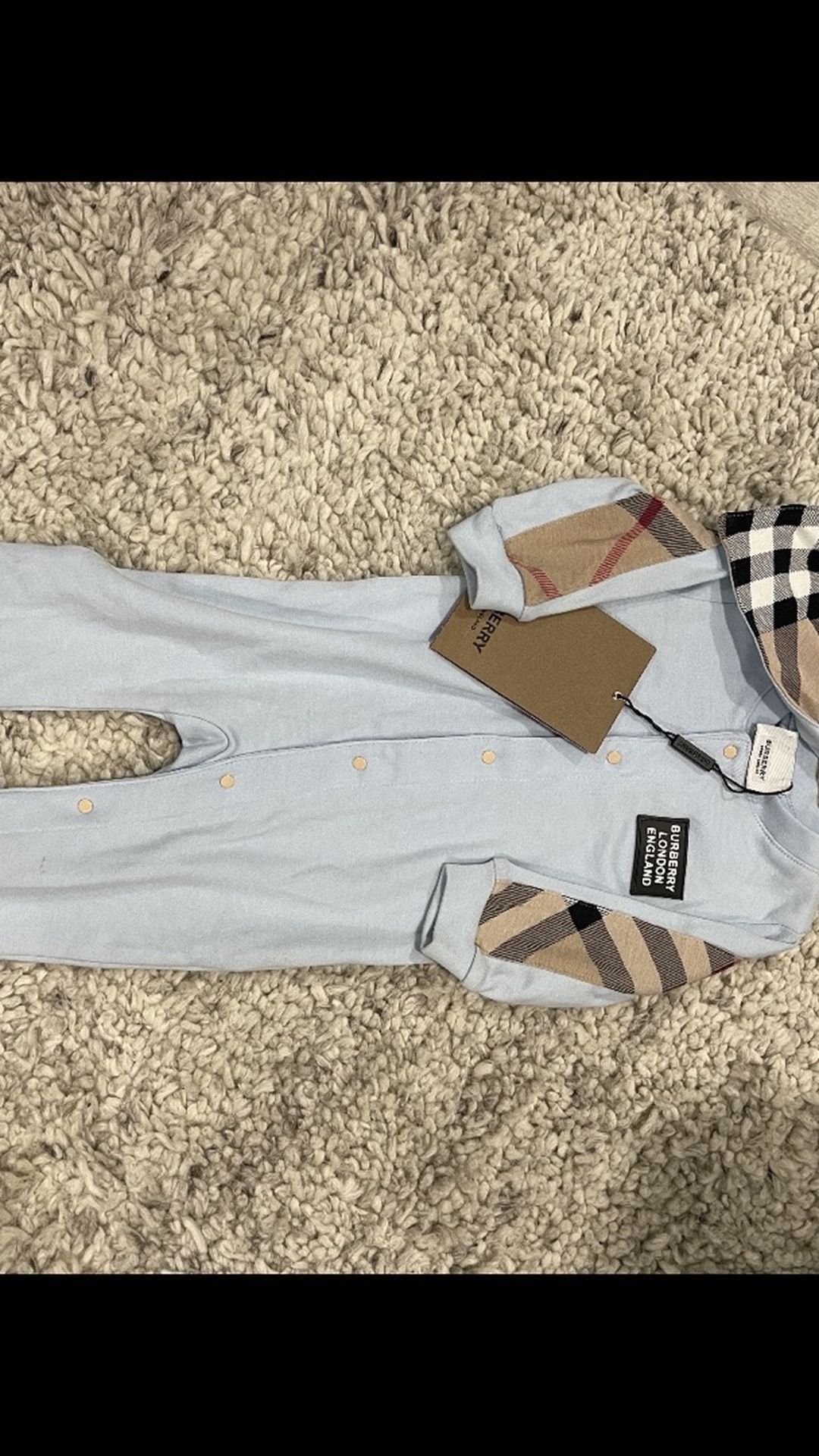 Burberry Onesie Onesies Baby Blue 9 Months Toddlers Kids Pants