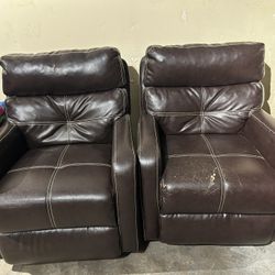 2 RV Rocker, Swivel, Recliner Chairs. Very Well Used.