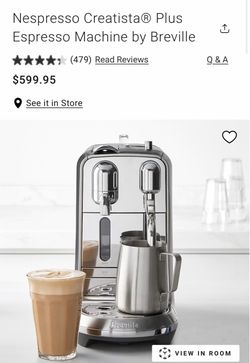 Nespresso Creatista® Plus Espresso Machine by Breville