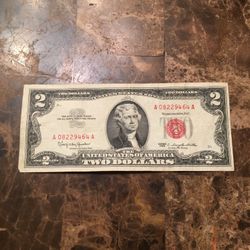 1963 Two Dollar Bill Red Seal
