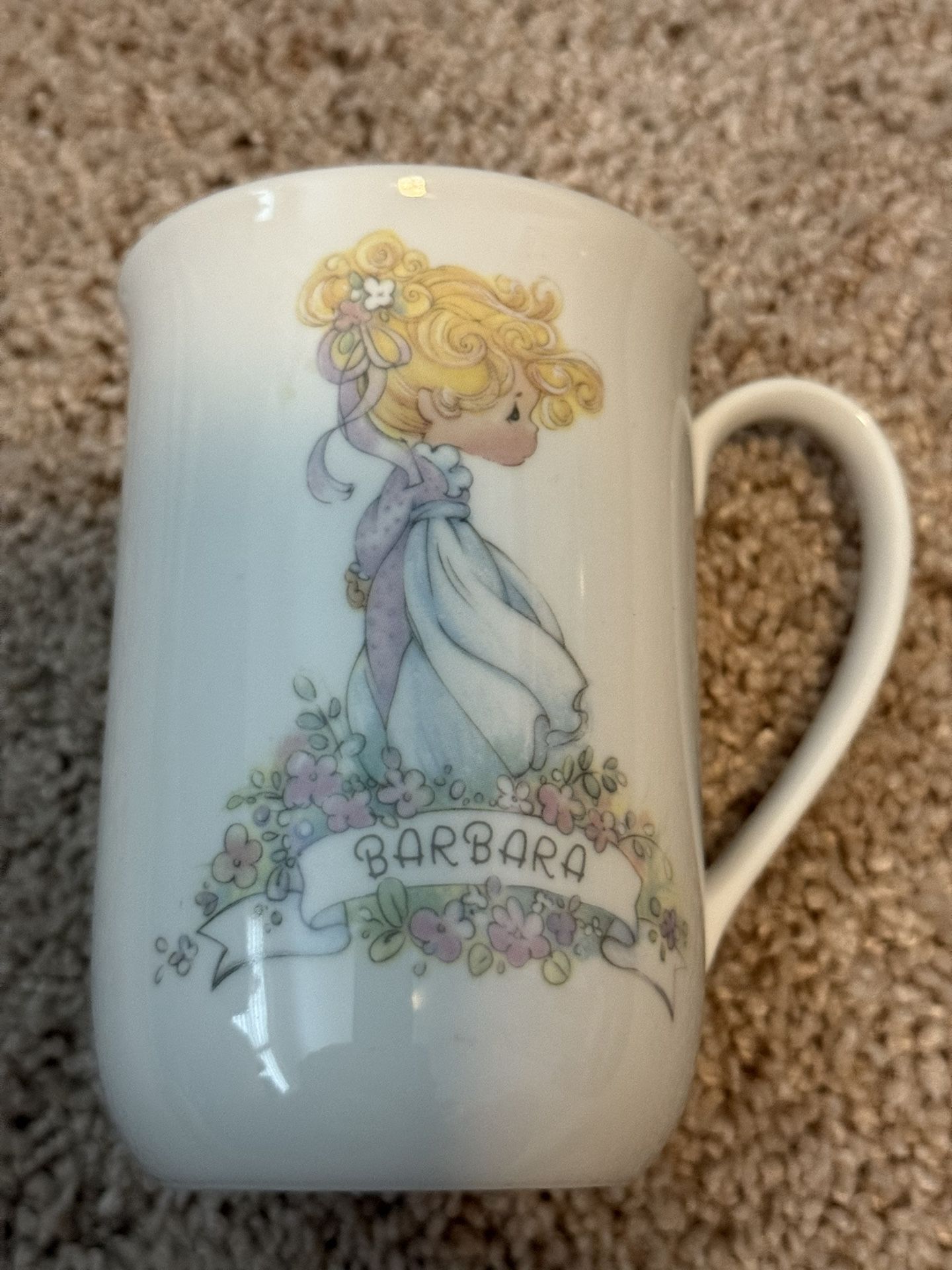 Precious Moments Mug Barbara Name Meaning Ceramic 1989 Enesco Samuel J Butcher