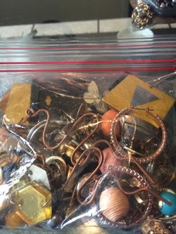 Bag full of earrings