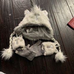 Little Girls Hat & Glove Set 