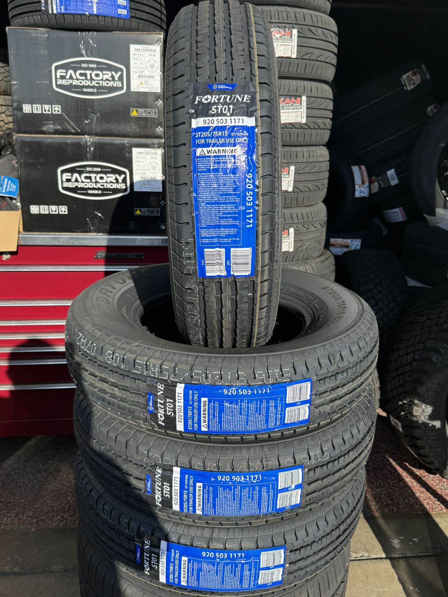 FORTUNES ST-01 Special ST205/75R15 $60 EACH NEW 8 ply trailer tires 8ply ST 205/75R15 special trailer tire 205/75/15