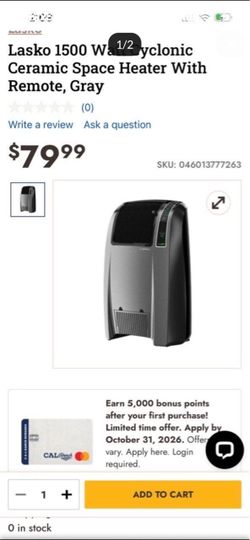 Lasko Cyclonic Ceramic Heater