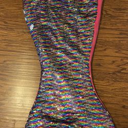 Fleece Sequin Mermaid Tail Blanket