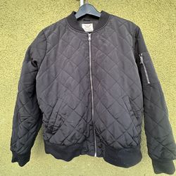 Regular Black Bomber Jacket 