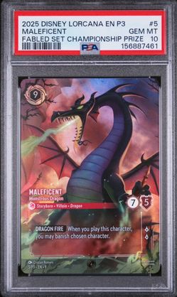 Disney Lorcana Promo Fabled Set Champ PSA 10 Maleficent