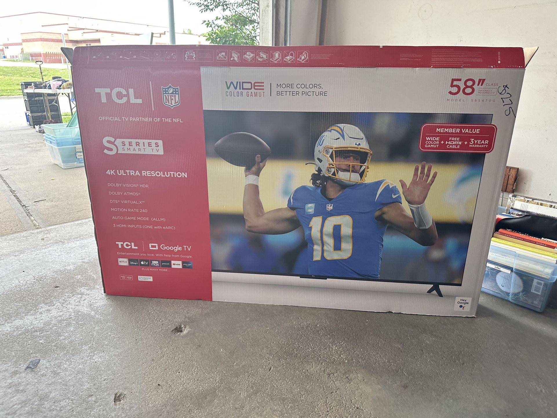 TCL 58” 4K Ultra HD Smart TV — Less Than 1 Year Old!