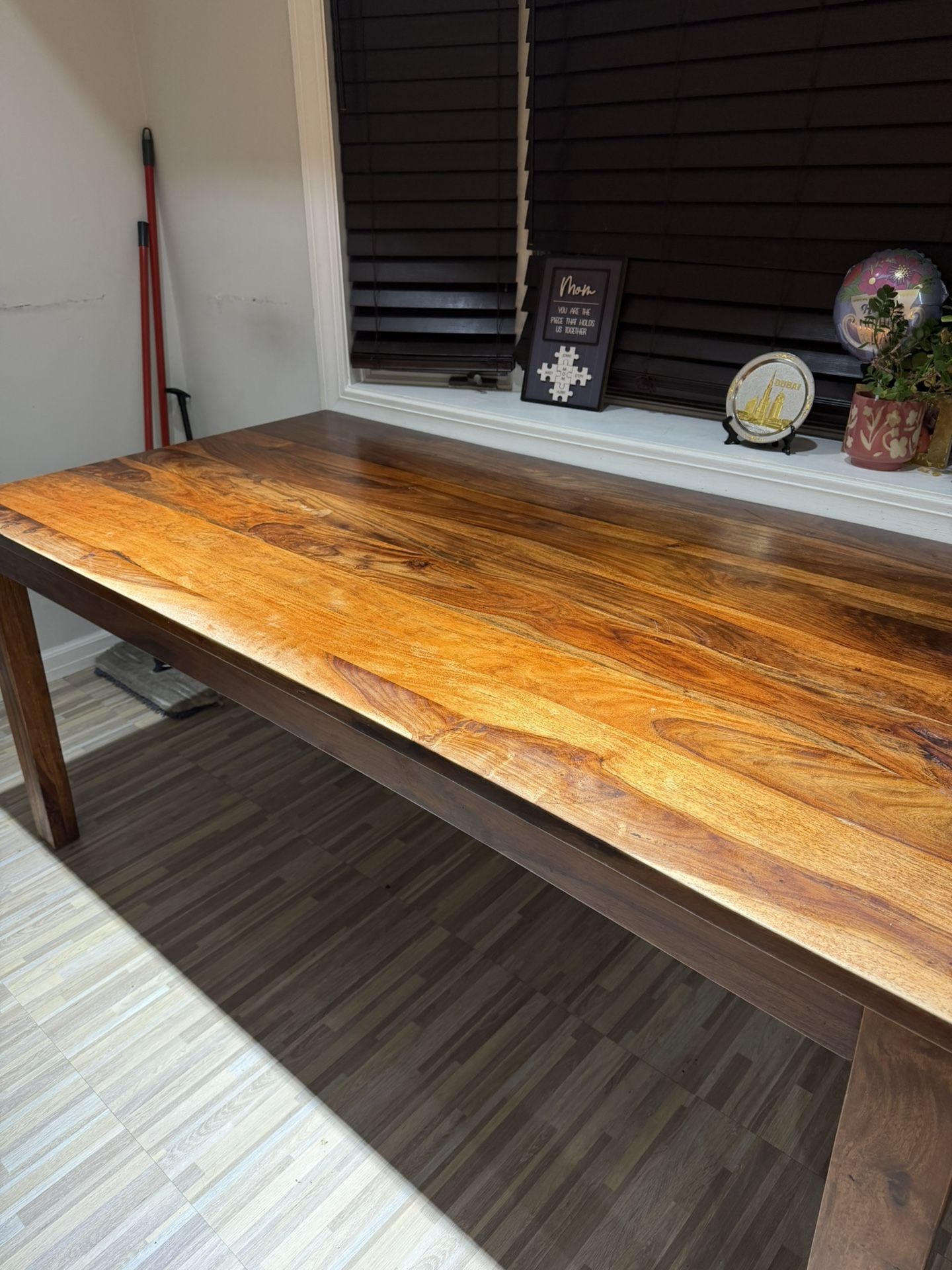 Stunning Large Wood Kitchen Table