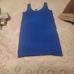 New Ribbed blue dress