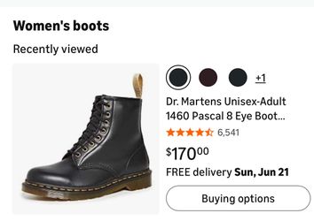 Women Black Dr. Martens (Size 9)