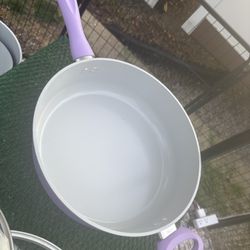 Lavender Skillets And Pots And Pans With Lids