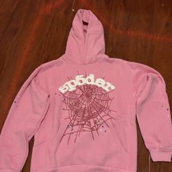 Sp5der OG Pink Hoodie Large