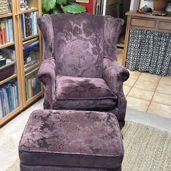 Velvet Antique Reproduction Armchair 
