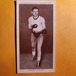 EX-NM Vintage 1938 Churchman's Cigarettes Jimmy Wilde Boxing Tobacco Card 39 HOF