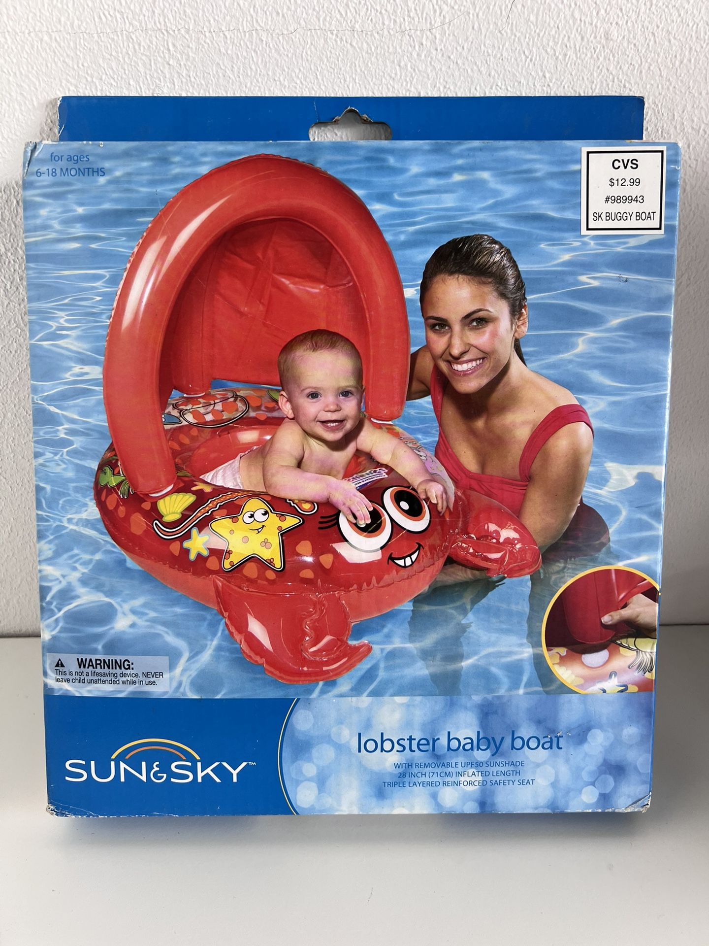 New Sun & Sky Lobster Baby Boat (with Sunshade) 
