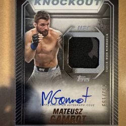 2024 Topps UFC Knockout - Knockout Autograph Relic Mateusz Gamrot #KAR-MGT /199