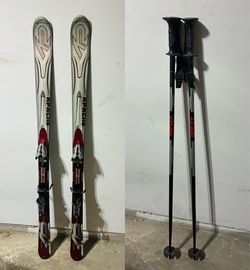 Apache K2 Raider skis/ Reflex Exhibition Fiberglass poles