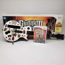 Guitar Hero 3 (Nintendo Wii, 2007) - Complete in Box - Tested Working