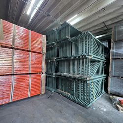Teardrop Pallet Racks 96” Beams Wire Decks Uprights 