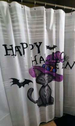 FREE FREE Happy Halloween Shower Curtain