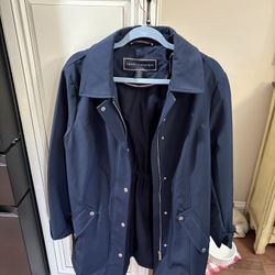 Tommy Hilfiger Waterproof Long Performance Rain Jacket Navy Blue *BRAND NEW*