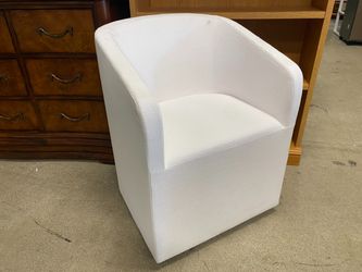 RESTORATION HARDWARE Ellison Barrelback Slope Arm Dining Chair w/ Casters