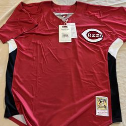 New Cincinnati Reds Ken Griffey Jr. Mitchell & Ness Batting Practice Baseball Jersey 