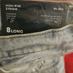 American Eagle High Rise Strigid Size 8 Long Style No. 5012