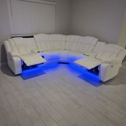 Seccional Reclinable Led Electrico 