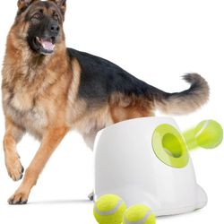 ALL FOR PAWS Automatic Ball Thrower for Dogs, Interactive Dog Ball Launcher Machine, Rechargeable Fetch Toy with 6 Tennis Balls Included, Ideal for Me