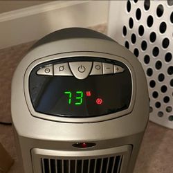 Lasko Oscillating Digital Ceramic Tower Heater for Home with Adjustable Thermostat, Timer and Remote Control, 23 Inches, 1500W, Silver, 755320, 8.5″L 