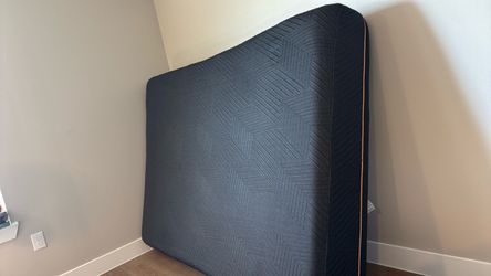 Dark Gray Foam Mattress with Textured Cover