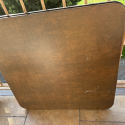 Leather Square Brown Table 