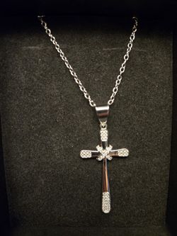 Cross Moissanite Necklace