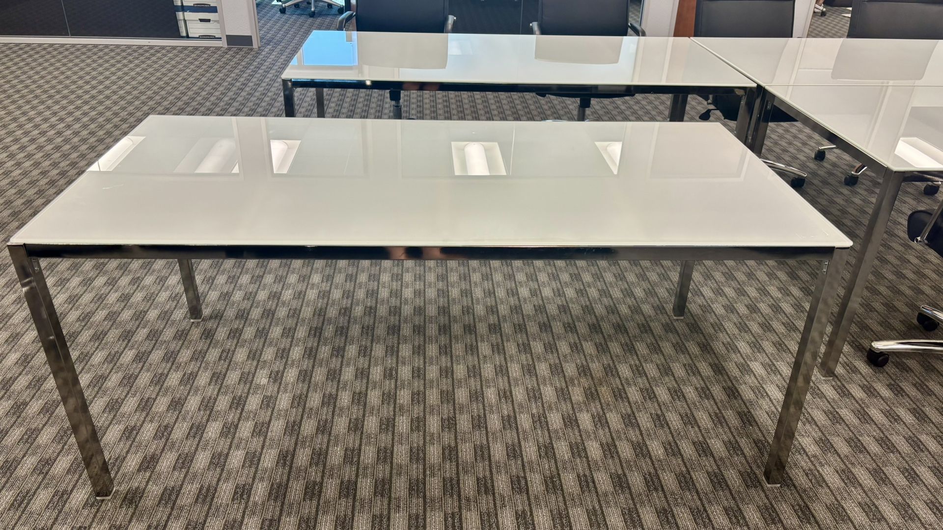 Four Modern Glass Tables - Conference, Desk, Dining - Great Condition
