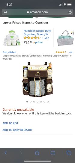 Buzzy Babee Diaper Organizer