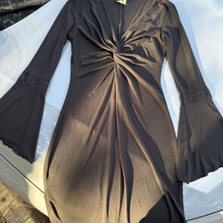Black Bell Long Sleeve Dress