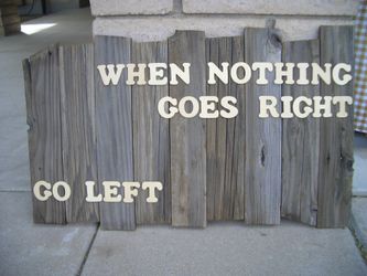 Rustic sign.