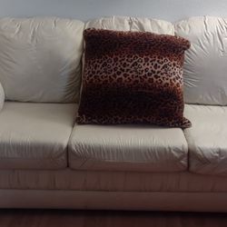 Tan leather couch