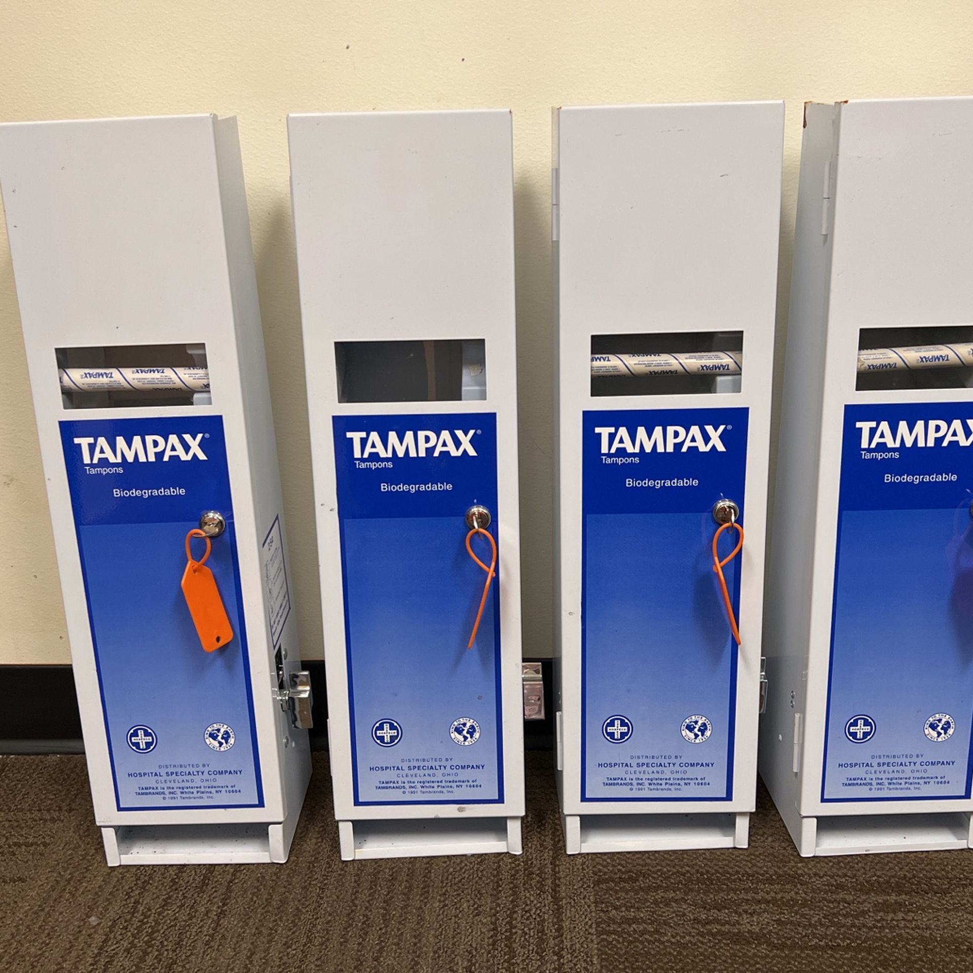 Tampax vending machine